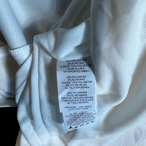 Marina White Boat Neck Embellished Long Sleeve Gown US 10 - Picture 6 of 11